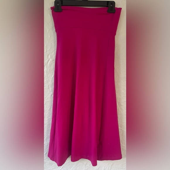 Susana Monaco high/low hot pink, strapless dress with pleated bottom; size XS - Picture 3 of 5